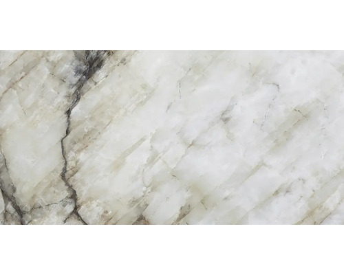Carrelage sol et mur en grès cérame fin Crystal thunder polished lxLxé 75.5x151x1 cm Carrelage sol et mur en grès cérame fin Crystal thunder polished lxLxé 75.5x151x1 cm