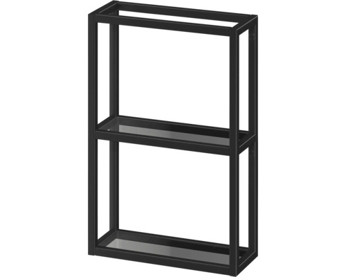 Étagère murale Cersanit ZEN lxhxp 39,5 x 59,5 x 15 cm couleur de façade noir