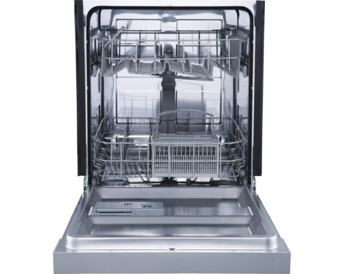 Lave-vaisselle ouvert avec intérieur et paniers