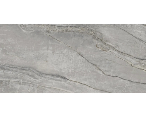 Feinsteinzeug Wand- und Bodenfliese Nova grey polished BxLxS 75.5x151x1 cm Feinsteinzeug Wand- und Bodenfliese Nova grey polished BxLxS 75.5x151x1 cm