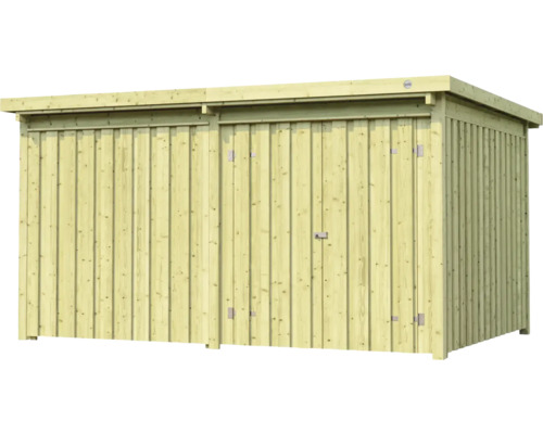 Armoire de jardin en bois avec portes coulissantes