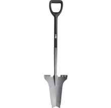 Bêche de jardin avec protège-mains et denture de scie