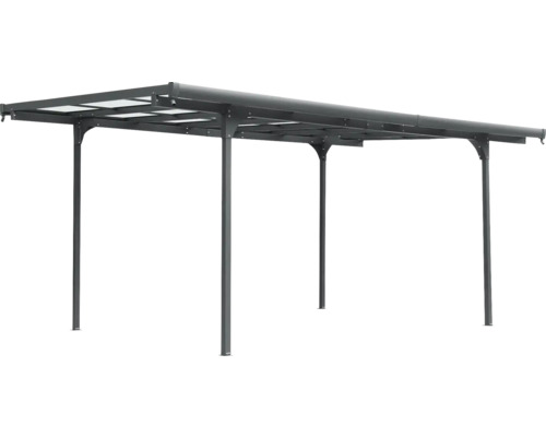 Pergola de terrasse autoportante avec toit transparent