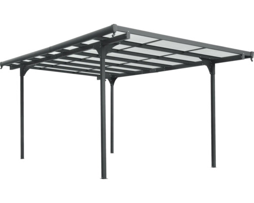 Pavillon autoportant avec toit transparent pour l''ombrage des terrasses