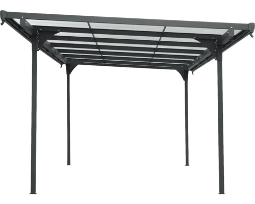 Pergola de terrasse autoportante avec toit transparent