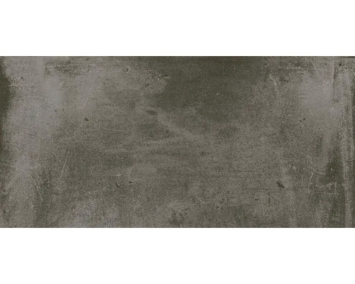 Carreau gris en grès cérame avec aspect béton.