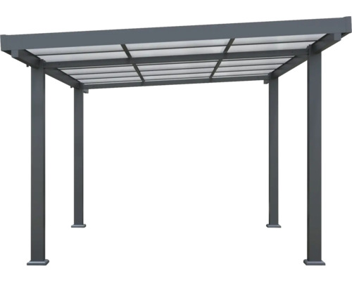 Pavillon autoportant avec toit transparent.