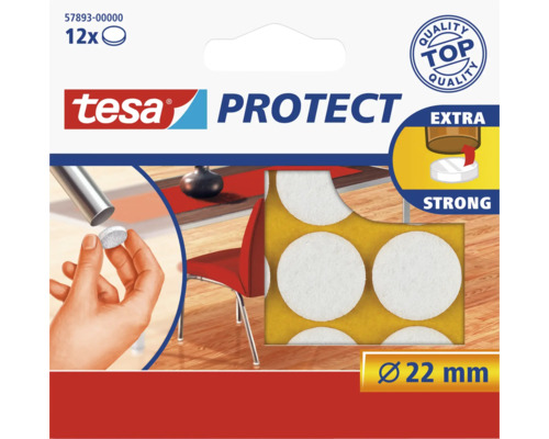 tesa® Protect Filzgleiter rund weiss 18 mm