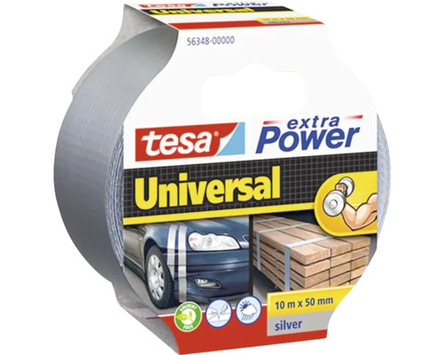Tesa extra Power Universal Klebeband, 10 m x 50 mm, silber