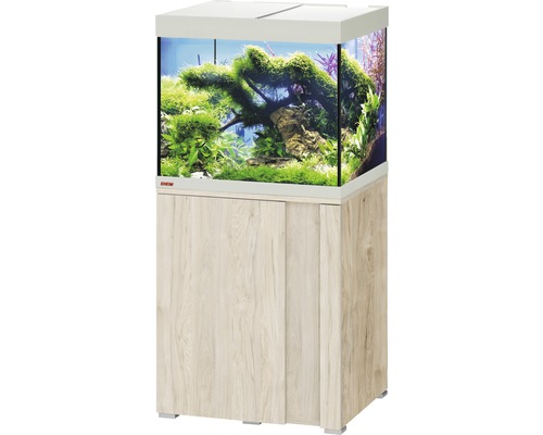 Kit complet d'aquarium EHEIM Vivaline 150 LED avec éclairage à LED, chauffage, filtre et meuble bas pin