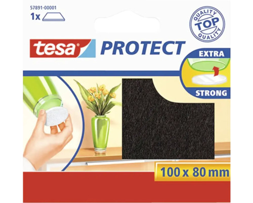 tesa® Protect Filzgleiter rechteckig braun 100 x 80 mm