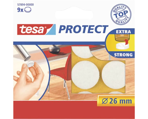 Patins en feutre tesa® Protect blanc Ø 26 mm