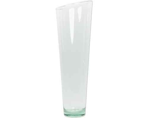 Vase à fleurs en verre Ø 16.5 H 50 cm transparent