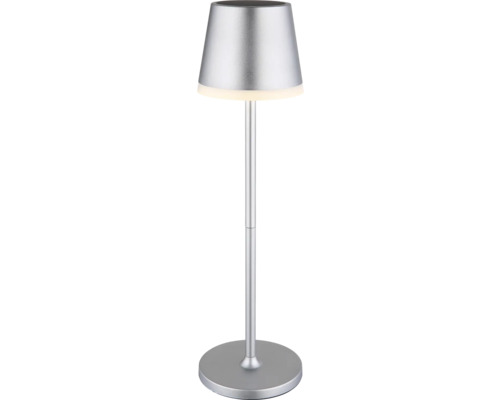 Lampe de table solaire Globo H 410 mm IP44 argent