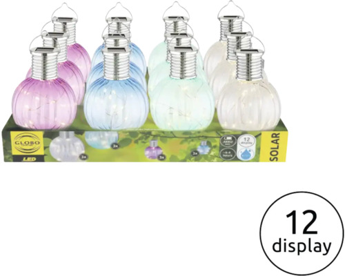 Zwölf LED Solarleuchten im Displaykarton