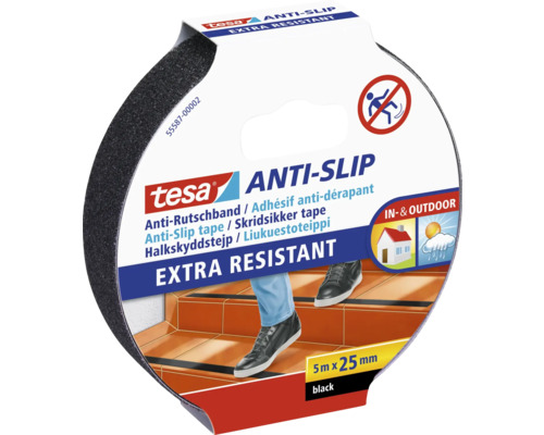 Ruban antidérapant Tesa, extra fort, 5 mètres sur 25 millimètres