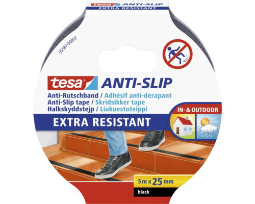 Ruban antidérapant tesa® noir 5 m x 25 mm