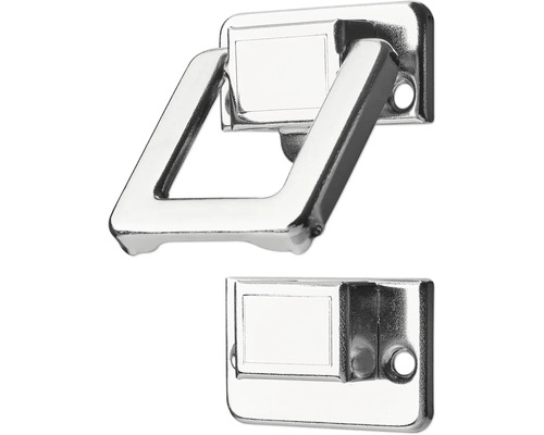 Poignée de meuble en métal avec languette de traction triangulaire