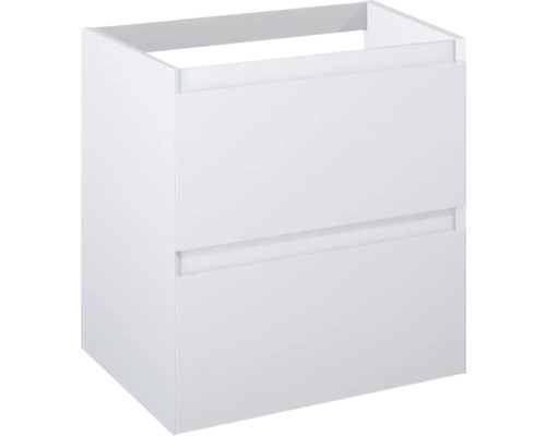 Jungborn DECEM Waschbeckenunterschrank BxHxT 60x63.5x45.8 cm weiss hochglanz Waschbeckenunterschrank mit zwei Schubladen