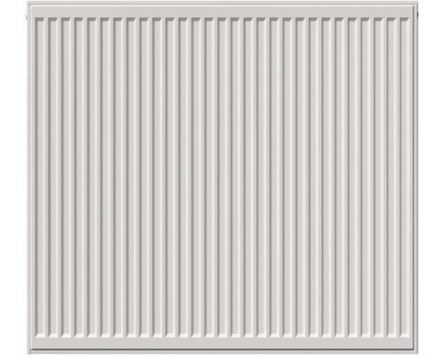 Flacher Heizkörper mit vertikalen Lamellen