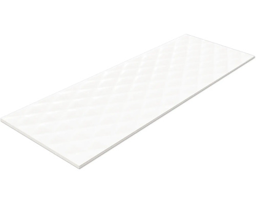 Carrelage mural Optic Snow blanc 3D brillant 30x90 cm rectifié