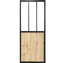 Türblatt mit Holzmuster und Glaseinsatz für Innenräume