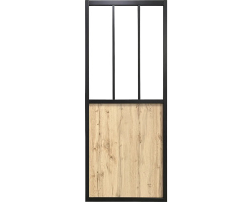 Türblatt mit Holzmuster und Glaseinsatz für Innenräume