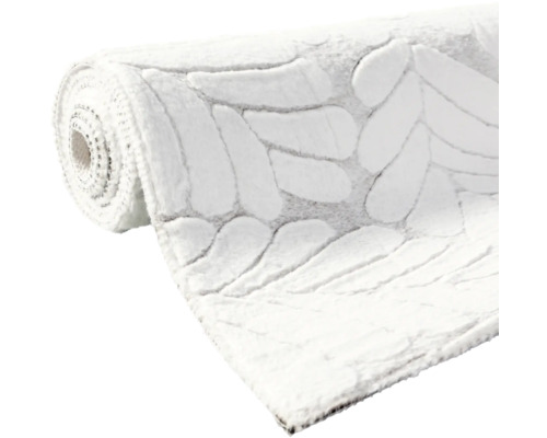 Tapis de bain enroulé avec motif de pierres