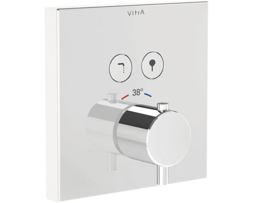 Thermostat de douche encastré VitrA AquaControl chrome A42746 sans corps de base à encastrer