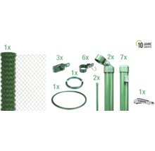 Kit complet de clôture en grillage avec le logo Alberts et garantie de 10 ans