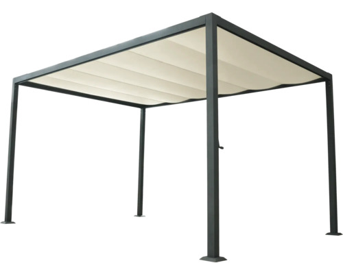 Freistehende Pergola mit ausziehbarem Sonnenschutz