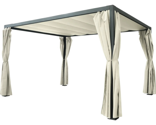 Tonnelle avec rideaux pour l''extérieur