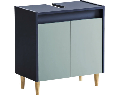 Meuble sous lavabo Möbelpartner Lovis lxhxp 56.9x60.1x33 cm bleu nuit/bleu pigeon