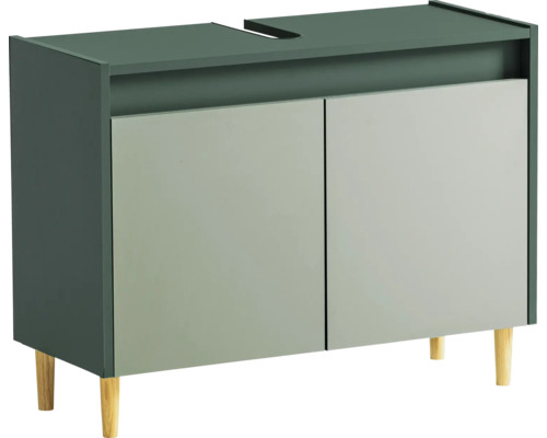 Meuble sous lavabo Möbelpartner Lovis lxhxp 80x60.1x33 cm vert forêt/pistache