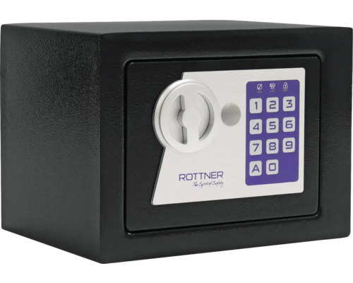 Coffre-fort pour meubles noir avec serrure à combinaison électronique