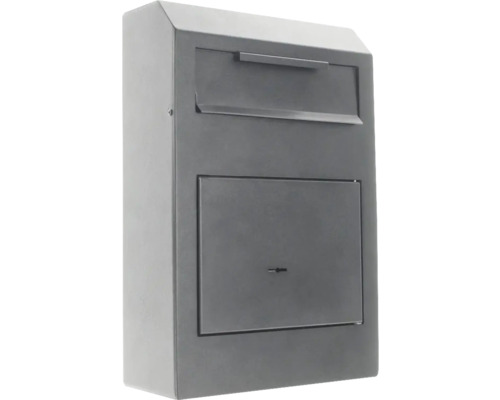 Coffre-fort de dépôt Rottner Cashmatic Basic serrure à double panneton noir Boîte aux lettres en métal avec fente d''insertion et porte de retrait verrouillable