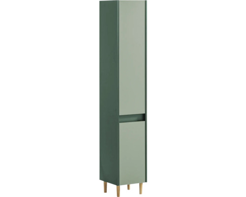 Armoire haute Möbelpartner Lovis lxhxp 30.2x170x33 cm vert forêt/pistache Armoire haute avec deux portes et pieds