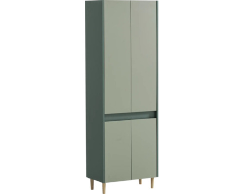 Armoire haute Möbelpartner Lovis lxhxp 56.9x170x33 cm vert forêt/pistache Armoire haute avec quatre portes et pieds