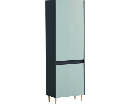 Armoire haute Möbelpartner Lovis lxhxp 56.9x170x33 cm bleu nuit/bleu pigeon