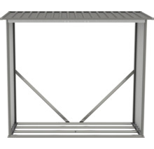 Étagère de stockage de bois en métal avec toit