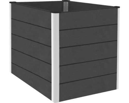 Jardinière carrée avec panneaux horizontaux et cadre