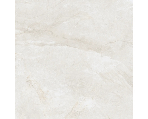Carrelage sol et mur en grès cérame fin Wells cream poli 120x120x1.07 cm