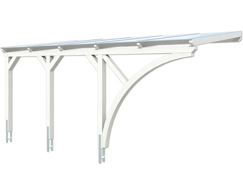 Toit de terrasse autoportant en bois et verre