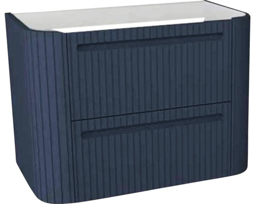 Meuble sous lavabo pour plan de lavabo Devo Gloria 2.0 lxhxp 70x50x42 cm perfect touch parisian blue strié