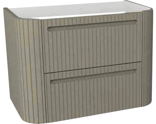 Meuble sous lavabo pour plan de lavabo Devo Gloria 2.0 lxhxp 70x50x42 cm stone grey supermat strié