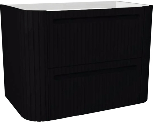 Meuble sous lavabo pour plan de lavabo Devo Gloria 2.0 lxhxp 70x50x42 cm perfect touch black strié