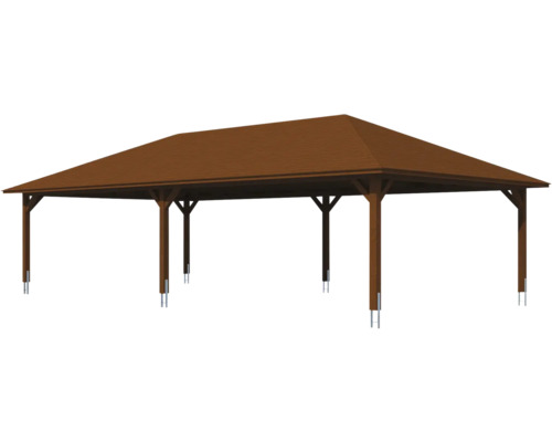 Carport en bois avec toit
