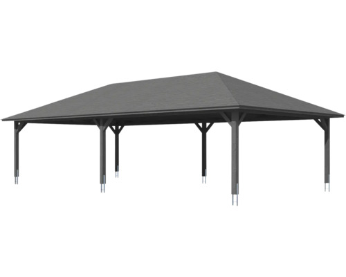 Pavillon couvert avec construction en bois