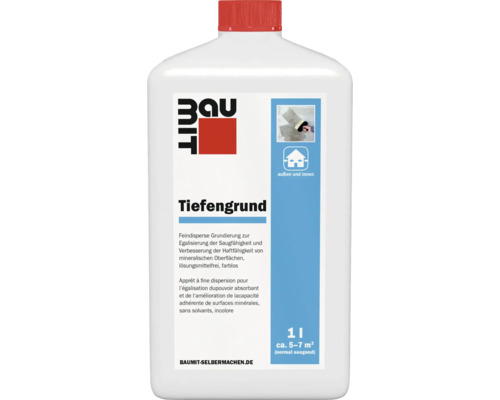 Baumit Tiefengrund lösemittelfrei 1 l Baumit Tiefengrund zur Egalisierung der Saugfähigkeit, 1 Liter