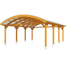 Abri de voiture en bois avec arche